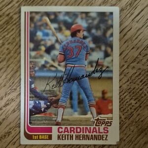 Topps Cardinals Baseball Card with Blue and Red Uniform